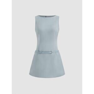 Cider Blue Sleeveless Belted Sleeveless Dress Size XL NWT